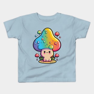 Trippy Mushroom, Chow Character, magic world Kids T-Shirt